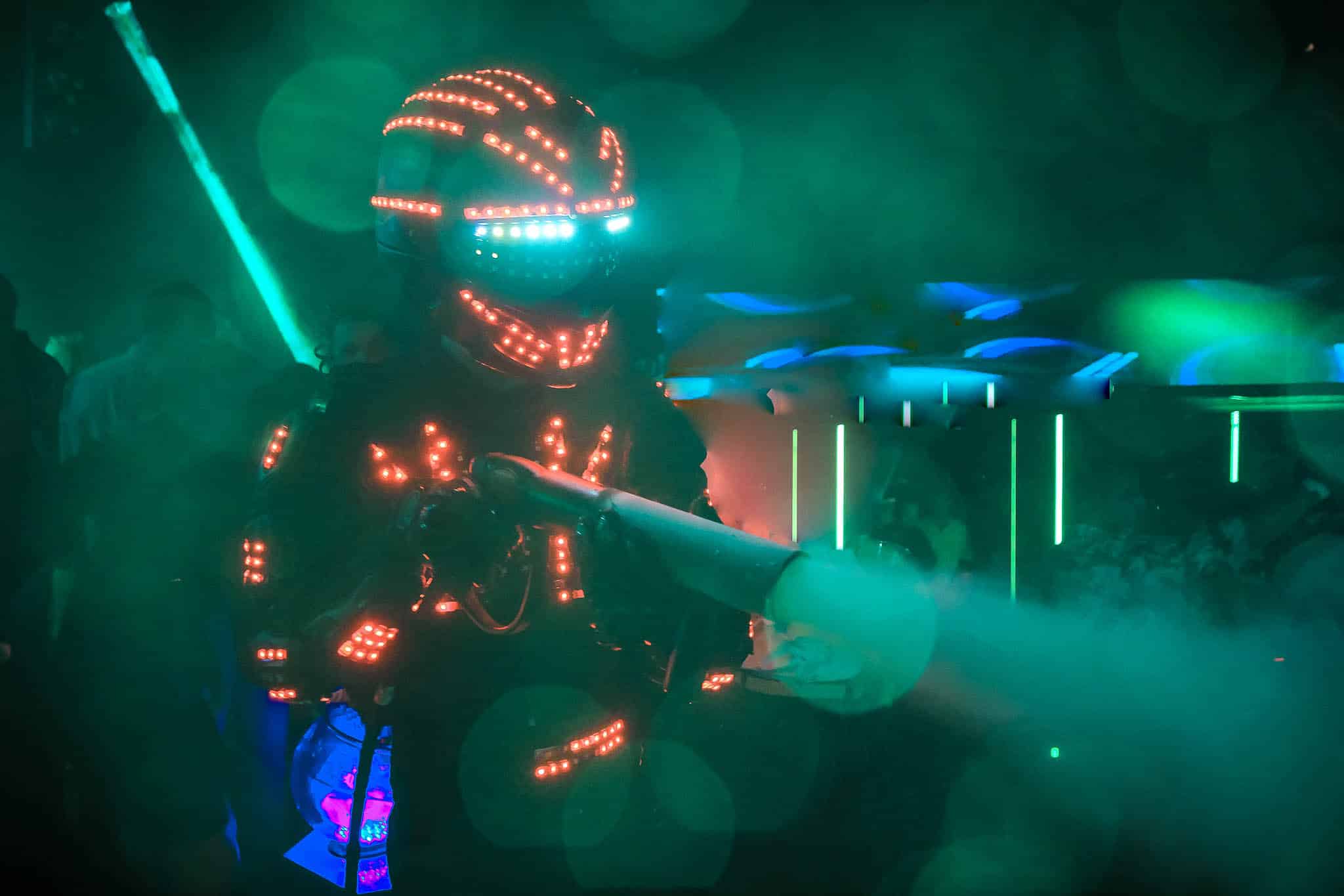 LED robot at Fucking Monday